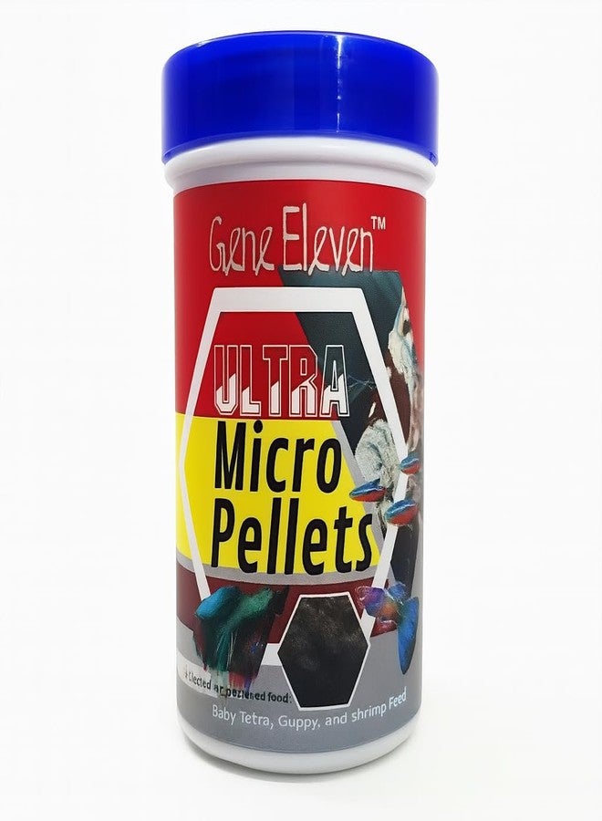 VAYINATO Aquatic Remedies Gene Eleven Ultra Micro Pellets, 30G | Fish Food for Baby Tetras, Guppies, Barbs and Bettas | Slow Sinking 0.2Mm (200 Micron) - Image 1